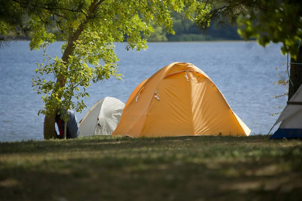 Tent Camping in Nebraska at Pawnee SRA.