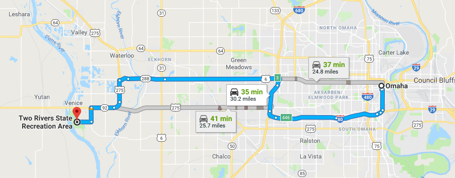 Two Rivers Omaha Map Driving Directions